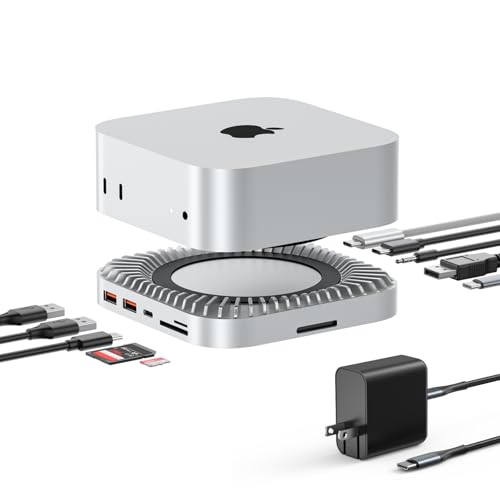RayCue 40G Mac mini M4 Dock & Ständer mit 8T NVMe SSD-Gehäuse, 2X USB-A 3.2 10 Gbit/s, USB-C 3.2 10 Gbit/s, SD/TF 4.0, 65 W Leistung, 8K DP, 3,5 mm Audio – Ultimatives Mac mini M4 Zubehör & Hub RayCue 40G Mac mini M4 Dock & Ständer mit 8T NVMe SSD-Gehäuse, 2X USB-A 3.2 10 Gbit/s, USB-C 3.2 10 Gbit/s, SD/TF 4.0, 65 W Leistung, 8K DP, 3,5 mm Audio – Ultimatives Mac mini M4 Zubehör & Hub von RayCue