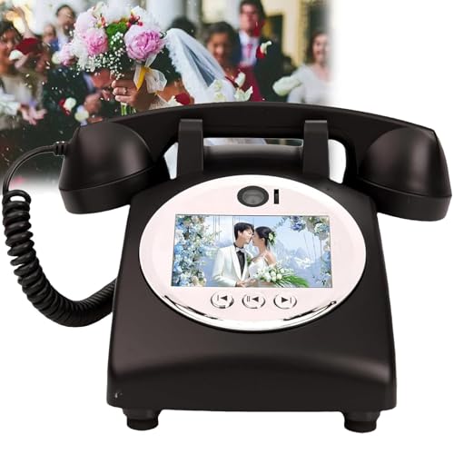 RayGenius Audio- und Video-Gästebuch, personalisierte Videobotschaften für Hochzeiten per Telefon, zeichnen Sie Ihre besonderen Anlässe auf und bewahren Sie sie auf,Black von RayGenius