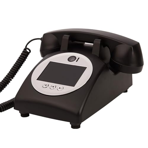 RayGenius Video-Audio-Gästebuch-Telefon, 1080P-Video-Gästebuch-Hochzeitstelefon, Video-Objektiv-Reco, individuell angepasst mit Buch-Gäste-Audio,Black von RayGenius