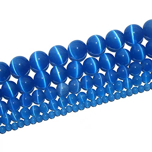 RAYLINEDO 48 Stück 8 mm natürliche dunkelblaue Katzenaugen-Steine, runde Perlen für DIY-Schmuckherstellung RAYLINEDO 48 Stück 8 mm natürliche dunkelblaue Katzenaugen-Steine, runde Perlen für DIY-Schmuckherstellung von RayLineDo