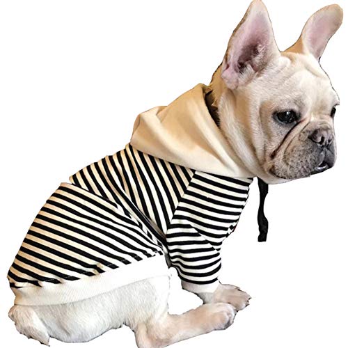 RayMinsino Kapuzenpullover aus Baumwolle, Schwarz gestreift, Größe XS, für mittelgroße Hunde & Katzen RayMinsino Kapuzenpullover aus Baumwolle, Schwarz gestreift, Größe XS, für mittelgroße Hunde & Katzen von RayMinsino