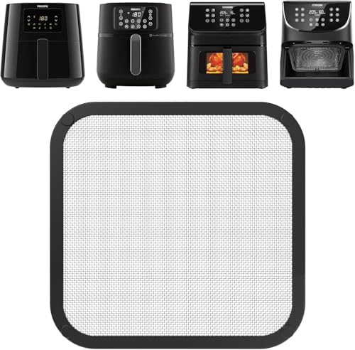 Feinmaschiger Spritzschutz Für Cosori & Philips Airfryer – Universal 22x21cm Schutzgitter Für TurboBlaze 5.5L/6.2L Und HD9270/90/HD9285/90, Schützt Heizspirale, Spritzschutz Pfannen (2er Pack) von Rayakt