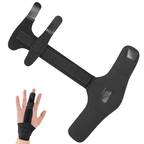 Rayakt Fingerschiene Mit Aluminiumstütze Und Klettverschluss Atmungsaktiv Fingerschiene Mittelfinger Für Stabilisierung Bei Überlastung Anpassbare Position Für Alltag Und Büroarbeit von Rayakt