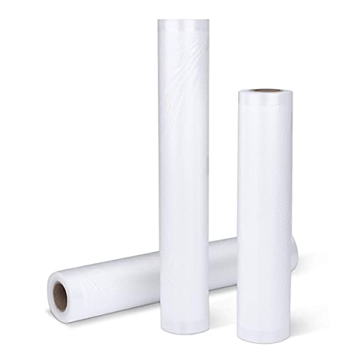 Vakuumiergerät (C-Vakuumierrollen) Vakuumierbeutel 3 Rollen Vakuumierfolie, Vakuumbeutel Lebensmittel 20x300 + 28x200 + 28x300cm, für alle Vakuumierer & Sous Vide von Raycial