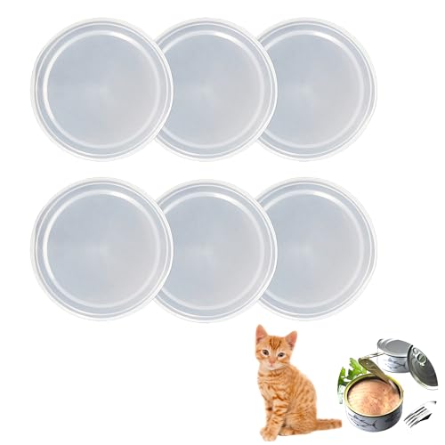 Rayconup 6 Stück Dosendeckel 400g, Deckel für Dosen, Waschbar Dosen Deckel für Katzenfutter, Konservendosen Dosendeckel für Aufbewahrung Lebensmittel Tierfutter Katzenfutter Hundefutt(85mm) von Rayconup