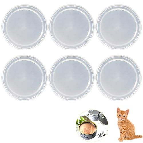 Rayconup Dosendeckel 400g, 6 Stück Deckel für Dosen, Waschbar Dosendeckel Deckel für Katzen & Hundefutter Dosen, Konservendosen für Aufbewahrung Lebensmittel Tierfutter Katzenfutter Hundefutt(75mm) von Rayconup