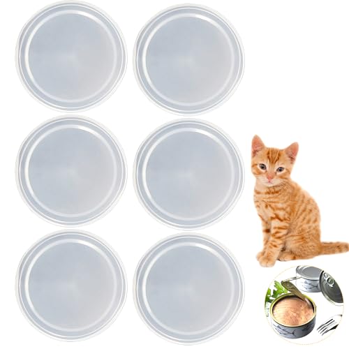 Rayconup Dosendeckel 800g, Waschbar Dosendeckel Deckel für Katzen & Hundefutter Dosen, 6 Stück Konservendosen Deckel für Aufbewahrung Lebensmittel Tierfutter Katzenfutter Hundefutt(100mm) von Rayconup