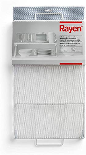 Rayen, Weiß, Stapelbares Regal | Multifunktional | Maße: 41 x 25,5 x 15 cm, Metall, Medidas von Rayen