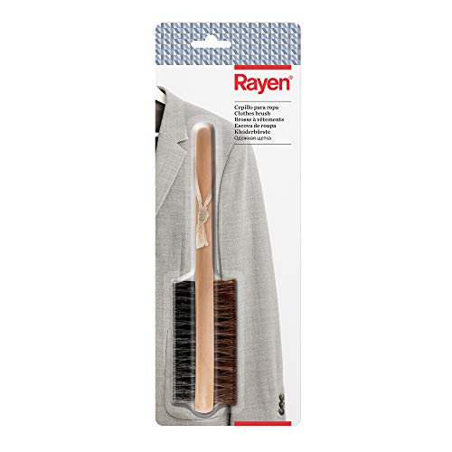 Rayen 2084 1 natürliche Borsten zum Entfernen von Staub | Kleiderbürste mit 2 Seiten | für alle Arten von Stoff, Holz, Schwarz, Braun, 0 von Rayen