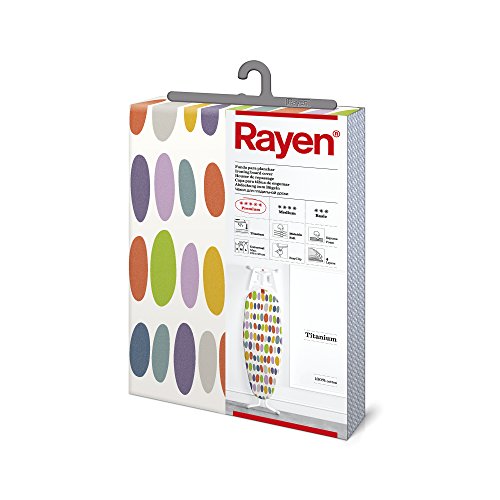Rayen | Bügelbrettbezug | Gepolstert und einfach anzubringen | EasyClip System | 4 Schichten: Schaumstoff, Molton, Gewebe 100% Baumwolle und Titan | mit Titanbeschichtung | 130 x 47 cm Rayen | Bügelbrettbezug | Gepolstert und einfach anzubringen | EasyClip System | 4 Schichten: Schaumstoff, Molton, Gewebe 100% Baumwolle und Titan | mit Titanbeschichtung | 130 x 47 cm von Rayen