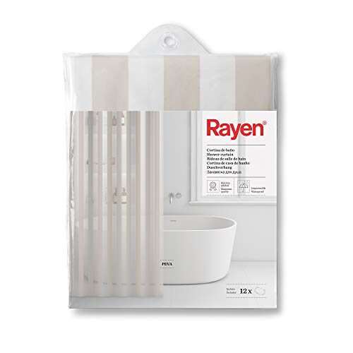 Rayen | Shower Curtain Waterproof | Includes 12 Hooks | PVA | 180 x 200 cm von Rayen