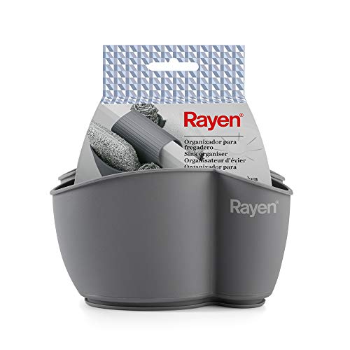 Rayen Organizador para fregadero, Grey, Medidas: 12,5 x 9,5 cm von Rayen