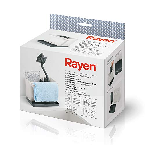 Rayen Waschbecken-Utensilien-Organizer, Plastik, Light Grey and Dark Grey, Medidas: 17 x 13,3 x 11,5 cm von Rayen