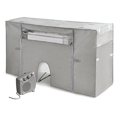 Rayen | Wäscheständerabdeckung mit Heizung | Schnelltrocknung | Geringer Verbrauch | Ausziehbar | Stecker | Grau | Maße: 105-180x56x106 cm von Rayen