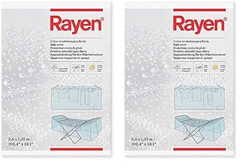 Rayen | wasserdichte Regenhülle | Zitrone duftende Staubschutzhülle | Maße: 260 x 135 cm, Polyethylen (Packung mit 2) von Rayen