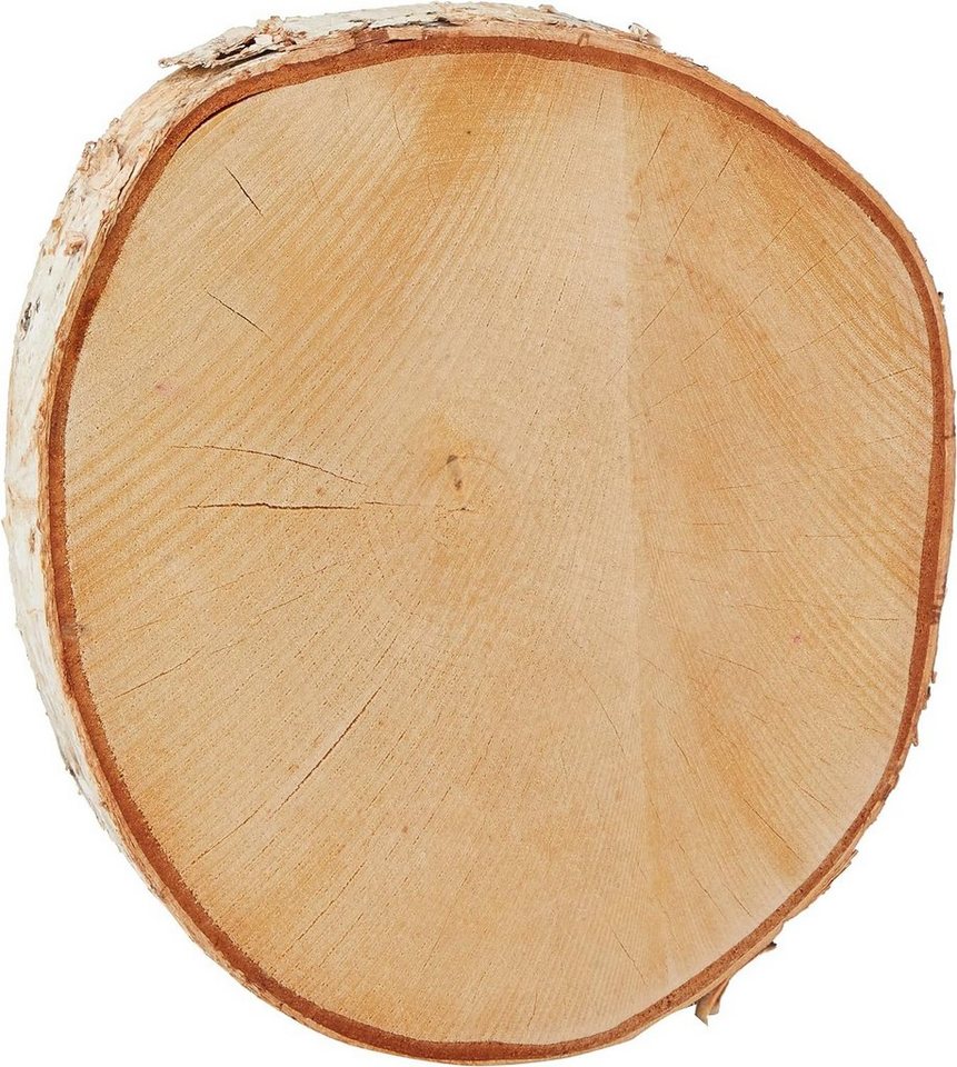 Rayher Hobby Baumrinde Birkenscheibe, Durchmesser ca. 25-28 cm, Naturprodukt, Braun von Rayher Hobby