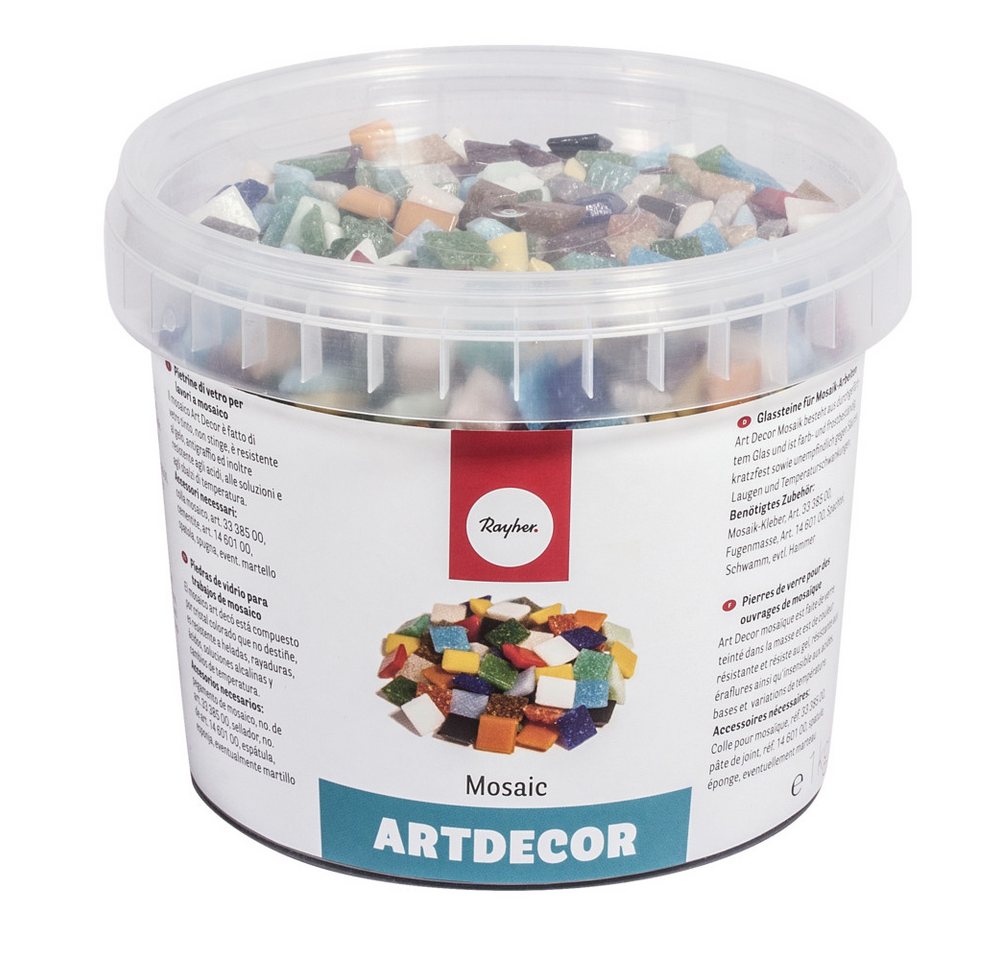 Rayher Hobby Dekoobjekt Glasstein-Mosaikmix, 1 x 1 cm, ca. 1500 Stück, Dose 1 kg, frostbeständig Rayher Hobby Dekoobjekt Glasstein-Mosaikmix, 1 x 1 cm, ca. 1500 Stück, Dose 1 kg, frostbeständig von Rayher Hobby