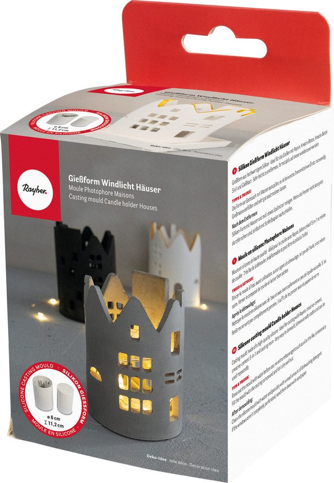 Rayher Hobby Modellierwerkzeug Windlicht Häuser, 11,2x8cm von Rayher Hobby
