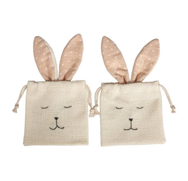 Rayher Hobby Osternest Stoffsäckchen Hase, 12 x 21 cm, 2 Stück, Stoffsäckchen Hase von Rayher Hobby