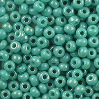 1 Dose Rocailles 2,6 mm, opak gelüstert, Dose17g, grün 1 Dose Rocailles 2,6 mm, opak gelüstert, Dose17g, grün von Rayher