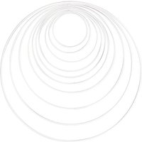 Rayher Metallringe-Set beschichtet weiß von Rayher