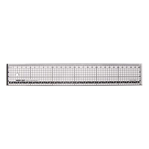 Rayher Schneidelineal, transparent, Länge 30 cm, Breite 5 cm, Lineal aus Kunststoff, mit Metallkante, 7821300, Durchsichtig von Rayher