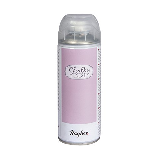 RAYHER Chalky Finish Spray 400ml, Kreidefarbe für eine Fläche von circa 1,5 – 2m², Rosé, 6.5 x 6.5 x 19.5 cm von Rayher