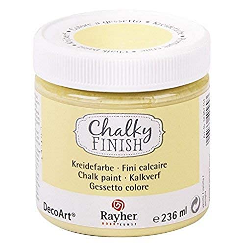 RAYHER HOBBY 38868154 Chalky Finish auf Wasser-Basis, Kreide-Farbe für Shabby-Chic, Vintage und Landhaus-Stil-Looks, 236 ml (1er Pack), vanille von Rayher