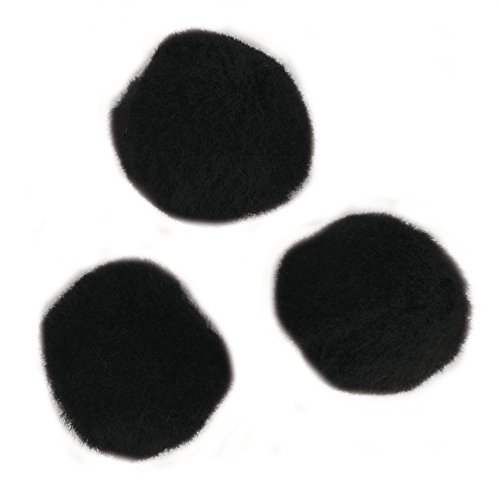 RAYHER HOBBY Rayher Pompons, schwarz, 25 mm ø, Btl. 35 Stück, Plüschbälle, zum Basteln und Dekorieren, 7651401 von Rayher