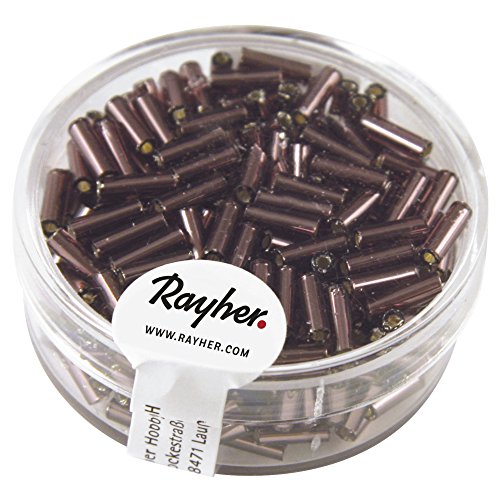 Rayher 1406539 Glasstifte, 7/2 mm, mit Silbereinzug, Dose 15g, lila von Rayher
