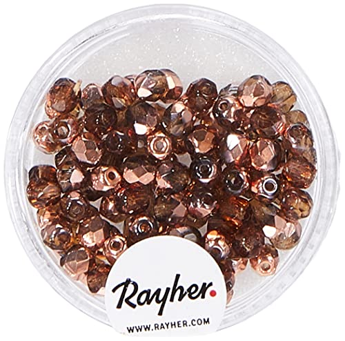 Rayher - 14200532 - Glas Schliffperle, 4mm, irisierend, nougat von Rayher