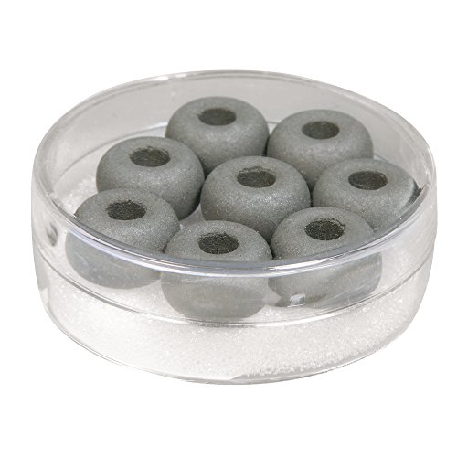 Rayher 14693572 Silk-Bead Glas GroÃŸlochperle, 11mm ø, Loch ø4mm, Dose von Rayher