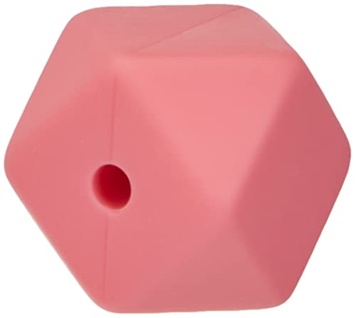 Rayher 14867258 Silikonperlen Hexagon, Rosa-Töne, 14 mm ø, Beutel 10 Stück, für verschiedene Accessoires von Rayher