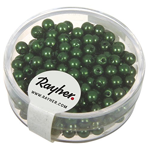 Rayher 1647129 Wachsperlen, 4 mm ø, Dose 240 Stück, grün Rayher 1647129 Wachsperlen, 4 mm ø, Dose 240 Stück, grün von Rayher