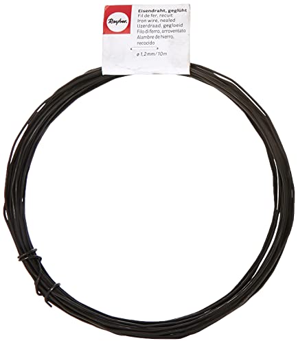 Rayher 2407000 Eisendraht geglüht, ø1,2 mm, 10 Meter, biegsam, stabil, universell und vielseitig als Bindedraht, Pflanzendraht, Blumendraht, Basteldraht und Wickeldraht einsetzbar Rayher 2407000 Eisendraht geglüht, ø1,2 mm, 10 Meter, biegsam, stabil, universell und vielseitig als Bindedraht, Pflanzendraht, Blumendraht, Basteldraht und Wickeldraht einsetzbar von Rayher