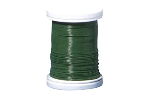 Rayher Blumendraht, grün lackiert, 0,30 mm ø, Spule 100 m, Material Eisen, nickelfrei, Basteldraht, Wickeldraht, 2425213 von Rayher