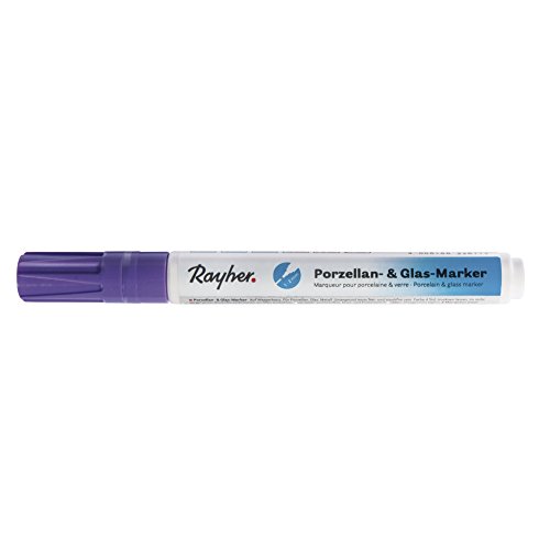 Rayher 38709314 Porzellan&Glas-Marker, 1-2 mm, violett von Rayher