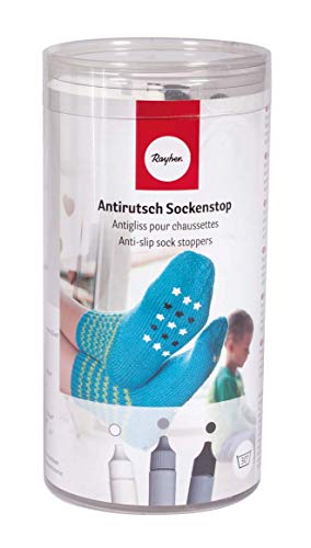 Rayher Hobby Rayher Sockenstopp, Set 3 Tuben je 30 ml, weiß, grau, schwarz, inklusiv Schablone und Rakel, Anti-Rutschsocken, 38847000 Rayher Hobby Rayher Sockenstopp, Set 3 Tuben je 30 ml, weiß, grau, schwarz, inklusiv Schablone und Rakel, Anti-Rutschsocken, 38847000 von Rayher