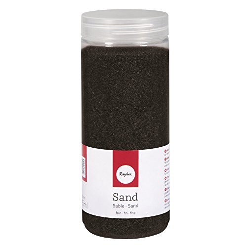 RAYHER HOBBY Rayher 39339576 Sand, fein, 0,1-0,5mm, Dose 475ml, schwarz von Rayher