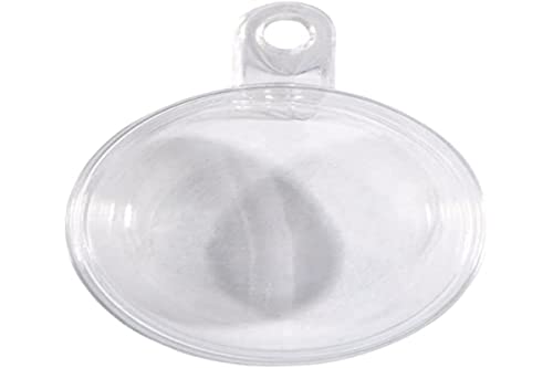 Rayher 39471800 Plastik-Kugeln, teilbar, 5 cm ø, Set 6 Stück, Kunststoff-Kugeln zum befüllen, transparent, Acrylkugeln mit Aufhänge-Öse, Dekokugeln durchsichtig, Weihnachtskugeln zweiteilig von Rayher