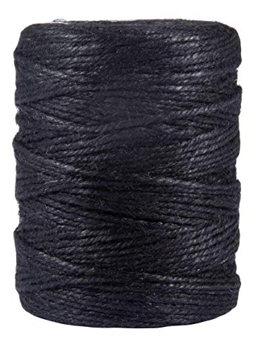 Rayher Hobby Rayher Hobby Rayher 4200301 Jutegarn, 3fach, 3,5 mm ø, Spule 280 m, Farbe schwarz, Jute-Schnur, Bindegarn, Bindeschnur, Dekokordel, Jutekordel von Rayher