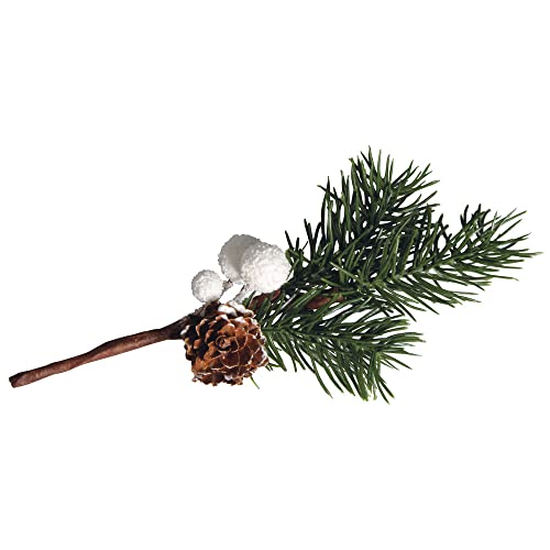 Rayher 55701000 Deko Zweig mit weiÃŸen Beeren, 18cm von Rayher