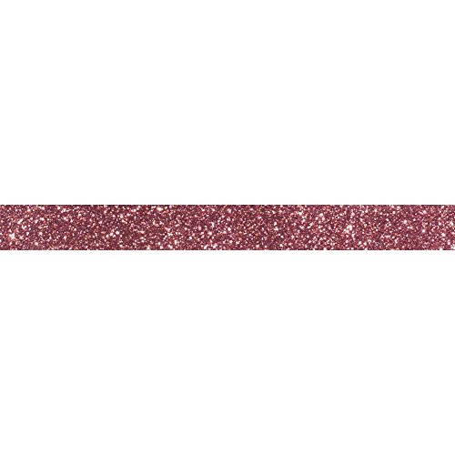 Rayher 59925268 Glitter Tape, 15mm, Rolle 5m, altrosa von Rayher