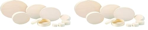 Rayher 62395000 Spandose, mit Deckel, rund, 12 cm ø, Höhe 5 cm, Spanschachtel, Holzspan natur, unbehandelt, Holzbox, Schmuckdose, zum Bemalen und Verzieren (Packung mit 2) von Rayher