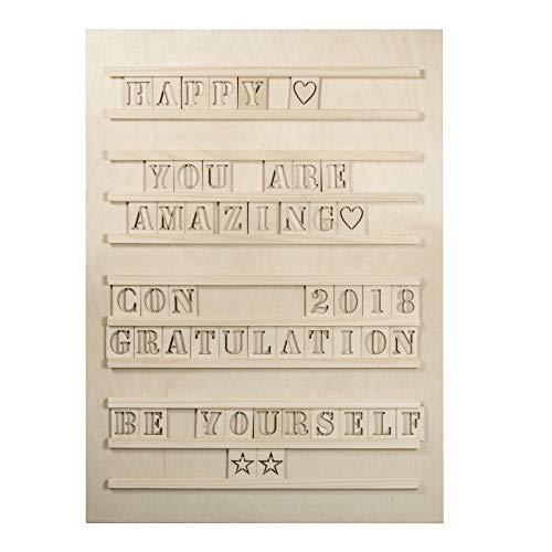 Rayher 62859505 Letterboard aus Holz, natur, 30 x 42 cm, inklusiv 96 Buchstaben, Zahlen und Symbole, Pappelholz, FSC zertifiziert, Buchstabenbrett, Stecktafel, Rillentafel Rayher 62859505 Letterboard aus Holz, natur, 30 x 42 cm, inklusiv 96 Buchstaben, Zahlen und Symbole, Pappelholz, FSC zertifiziert, Buchstabenbrett, Stecktafel, Rillentafel von Rayher