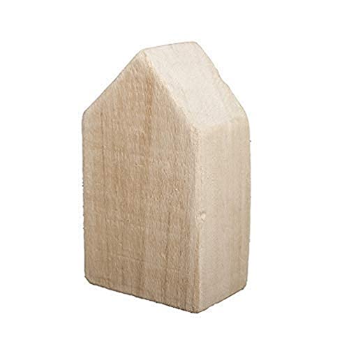 Rayher 62872505 Holzhaus, Holz, 8x5x13,5 cm, natur von Rayher