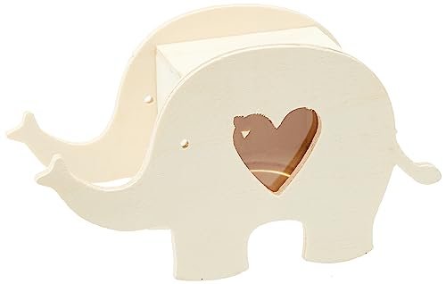 Rayher 62967505 Holz Spardose Elefant, FSC 100%, natur, 16,4x5,5x9cm von Rayher