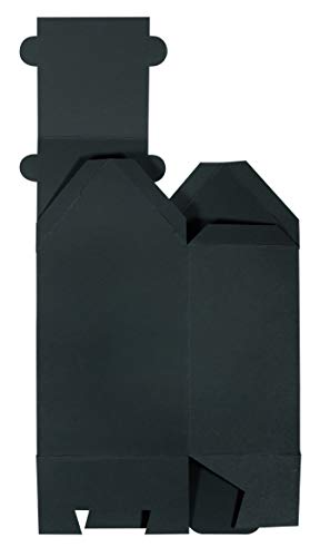 Rayher 67349576 Faltschachtel Haus, 3 Stück, schwarz durchgefärbt, 10 x 7,5 x 20 cm, Geschenkkarton, Geschenkbox, Geschenkkarton von Rayher