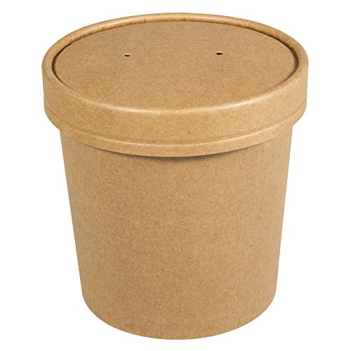 Rayher 68068000 Bio Papp-Becher mit Deckel, 300ml, 7,5x9cm, Lebensmitt von Rayher