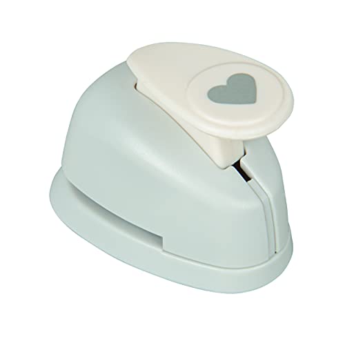 Rayher Motivstanzer Herz, ø 9 mm – 3/8 Zoll, geeignet für Papier/Karton bis zu 200g/m², 69157000, Orange von Rayher